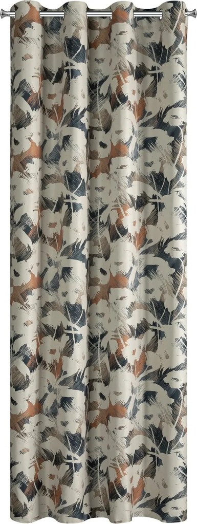 ZÁVES NA KRÚŽKOCH AMBRA 140X250 CM VZOROVANÁ