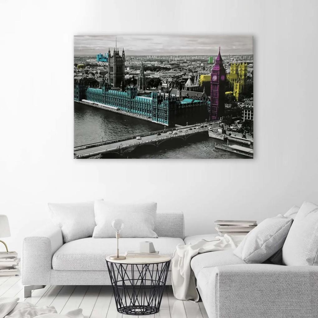 Obraz na plátně London City Barevné - 100x70 cm