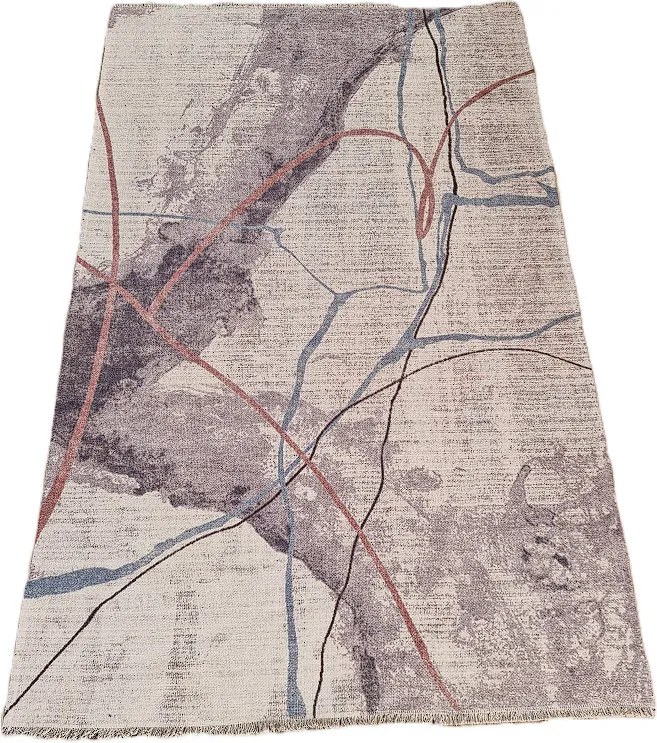 Krémový koberec s abstraktným vzorom BANCO NEW P1826 – obdĺžnik Rozmer: 60x110 cm