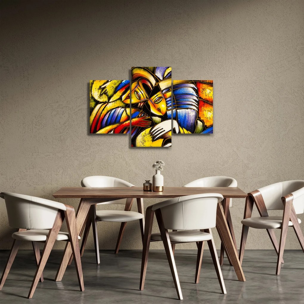 Obraz - Olejomaľba, milenci (90x60 cm)