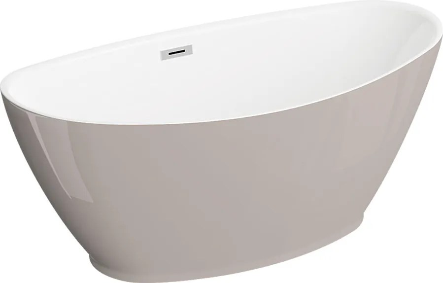 Polimat Akrylátová voľne stojaca vaňa Mango 150x75 POLIMAT-Rozmery: 150x75, POLIMAT-Farba vane: Biela / granat