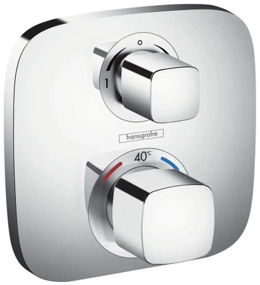 Hansgrohe Ecostat E, termostatická batéria pod omietku s uzatváracím a prepínacím ventilom, chrómová, HAN-15708000