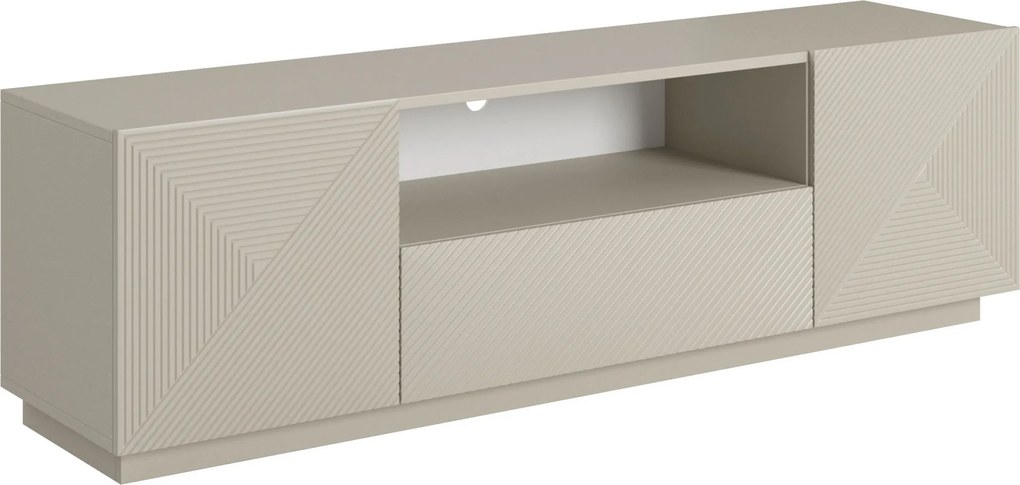 RTV skrinka Asha 167 cm so zásuvkou a výklenkom - kašmír