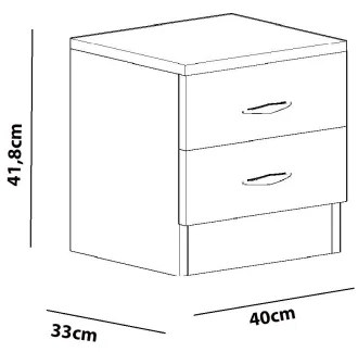 Nočný stolík SINE 42x40 cm biela