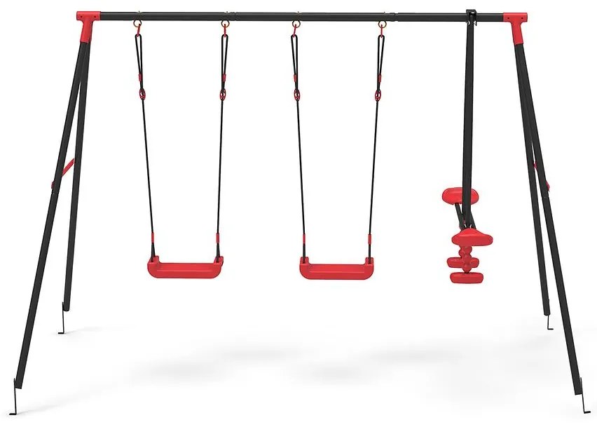 Kovová hojdačka Mila červená