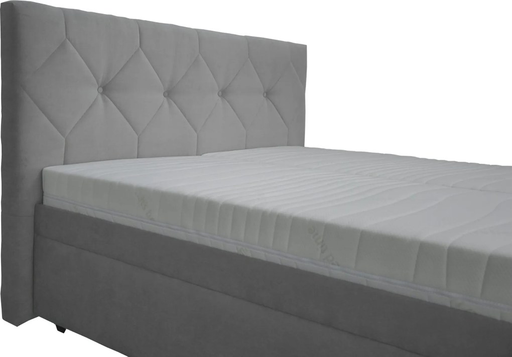 Sconto Posteľ s polohovacími roštami GELA sivá, 160x200 cm