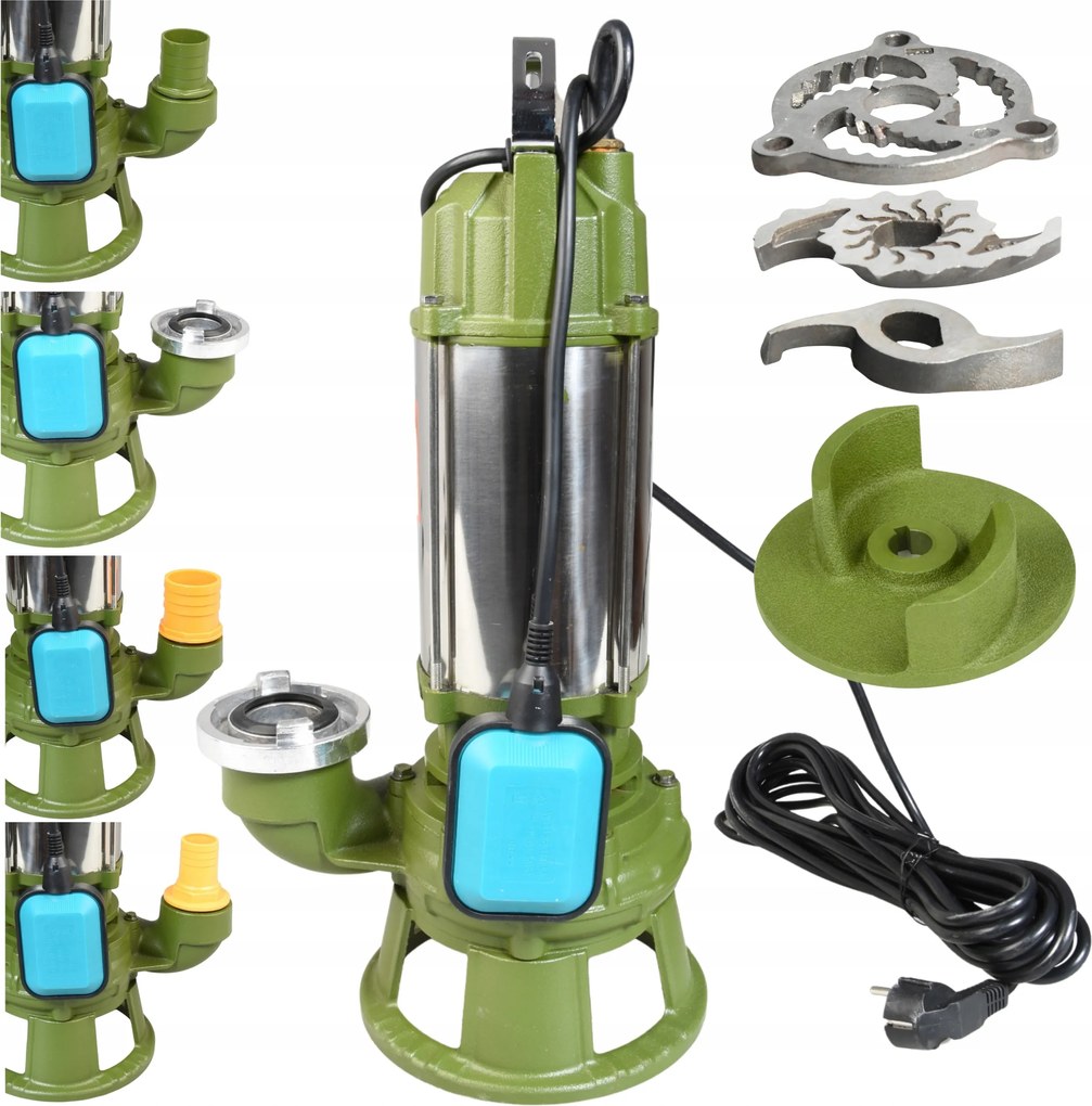 Ponorná Pumpa Moro 1500 Na Odpadovú Vodu, Špinavú Vodu, Liatinový Kal 360 L/min