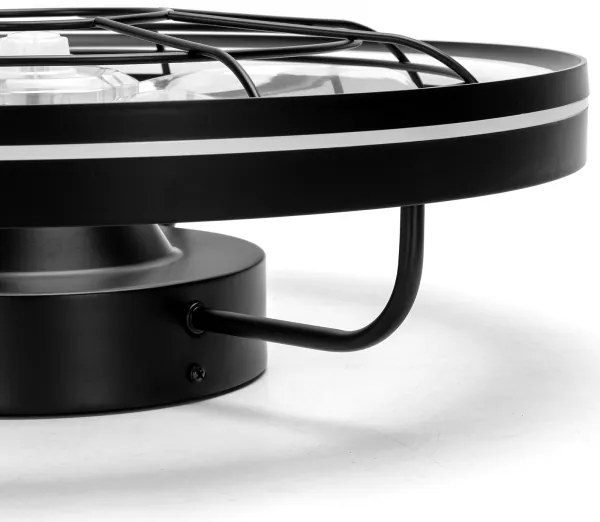 Aigostar - LED Stmievateľný stropný ventilátor LED/40W/230V 2700-6500K + DO čierna