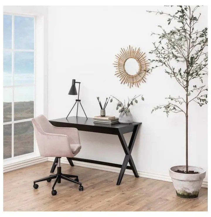 Čierny písací stôl so zásuvkou Actona Writex