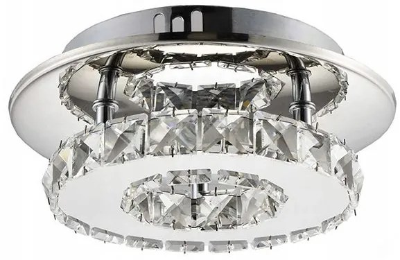 Toolight - LED krištáľová stropná lampa 8W APP408-C, neutrálne svetlo 4000K, OSW-65006