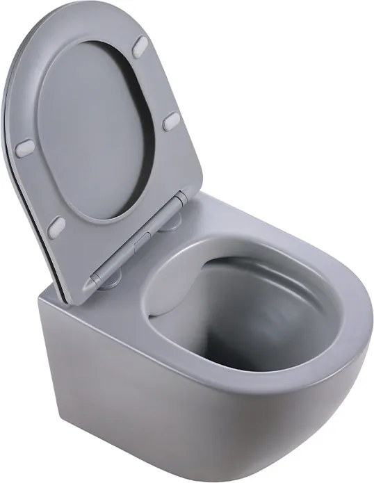 BPS-koupelny Závesná WC misa so SoftClose sedadlom HYD-6978, sivá