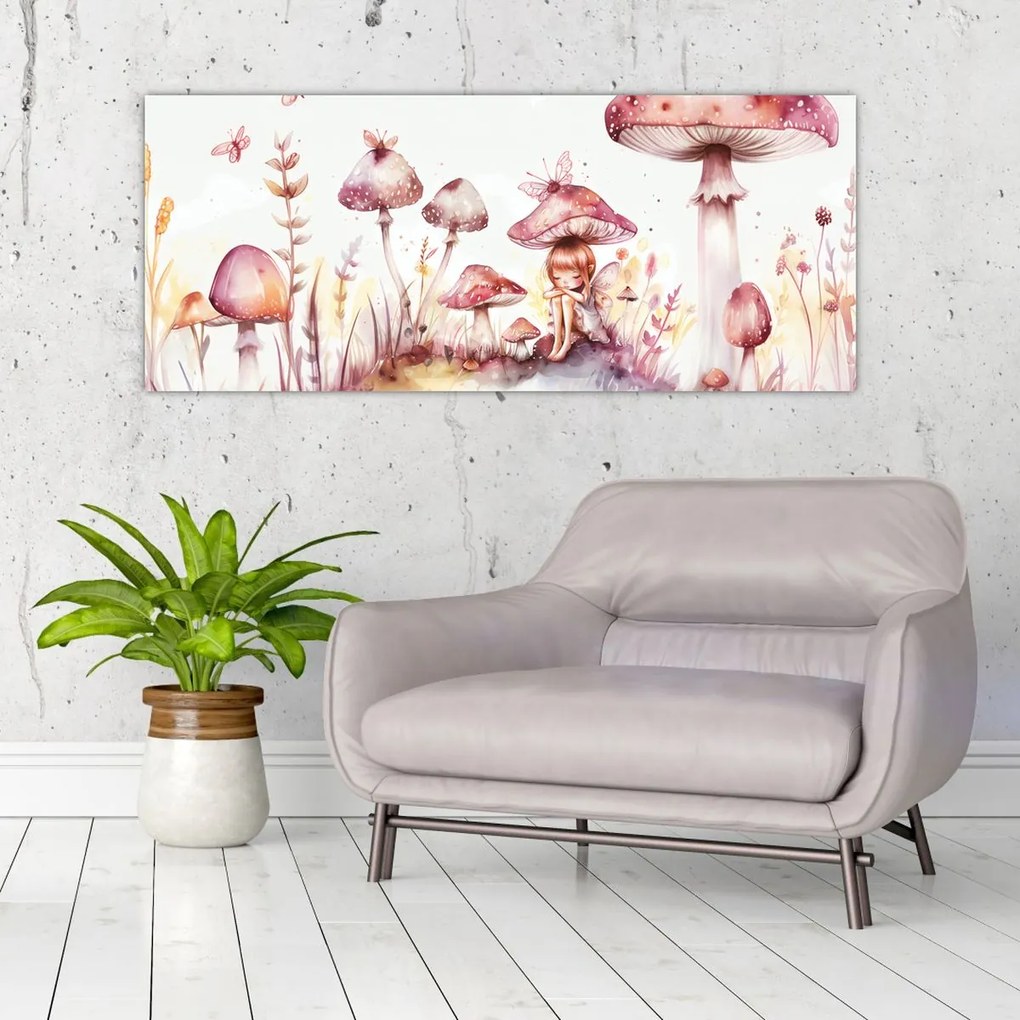Obraz - Ružová víla (120x50 cm)