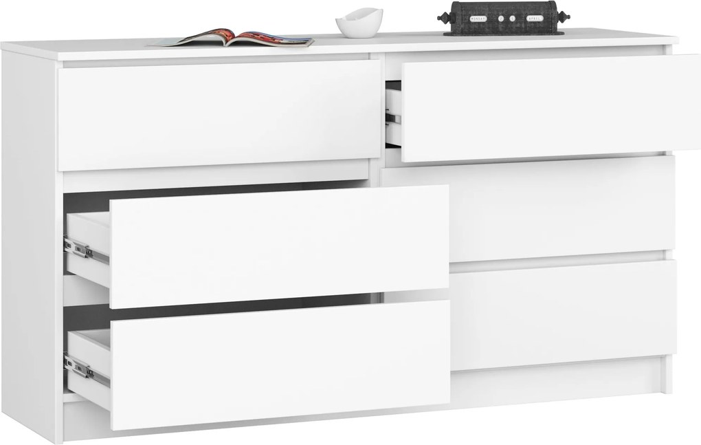 Komoda Rollo K 140 cm biela matná