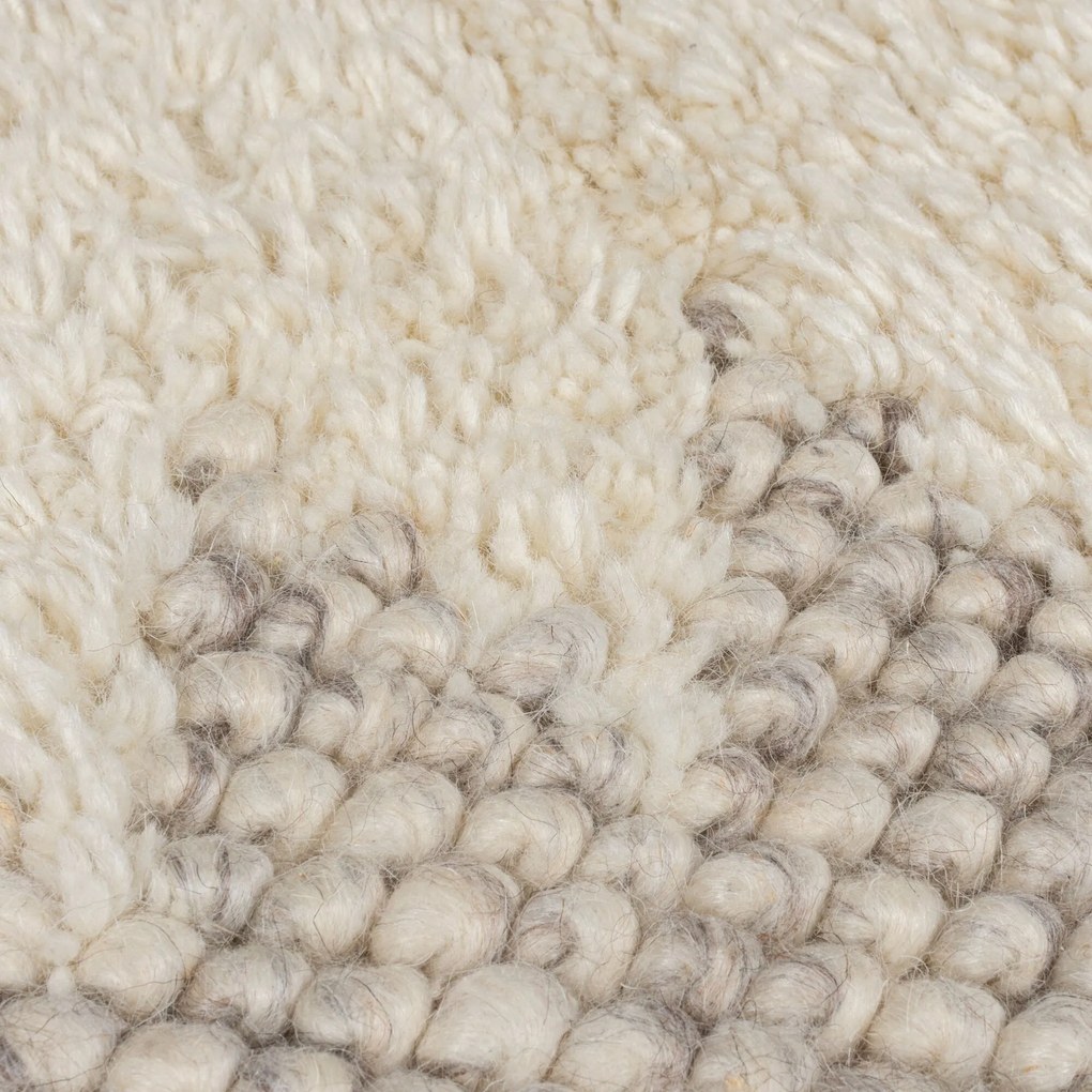 Flair Rugs, Ručne tkaný behúň Minerals Border Natural, 60x230, béžová, chodba / predsieň