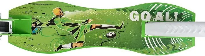 Detský kolobežka s veľkými kolesami a popruhom, zelená