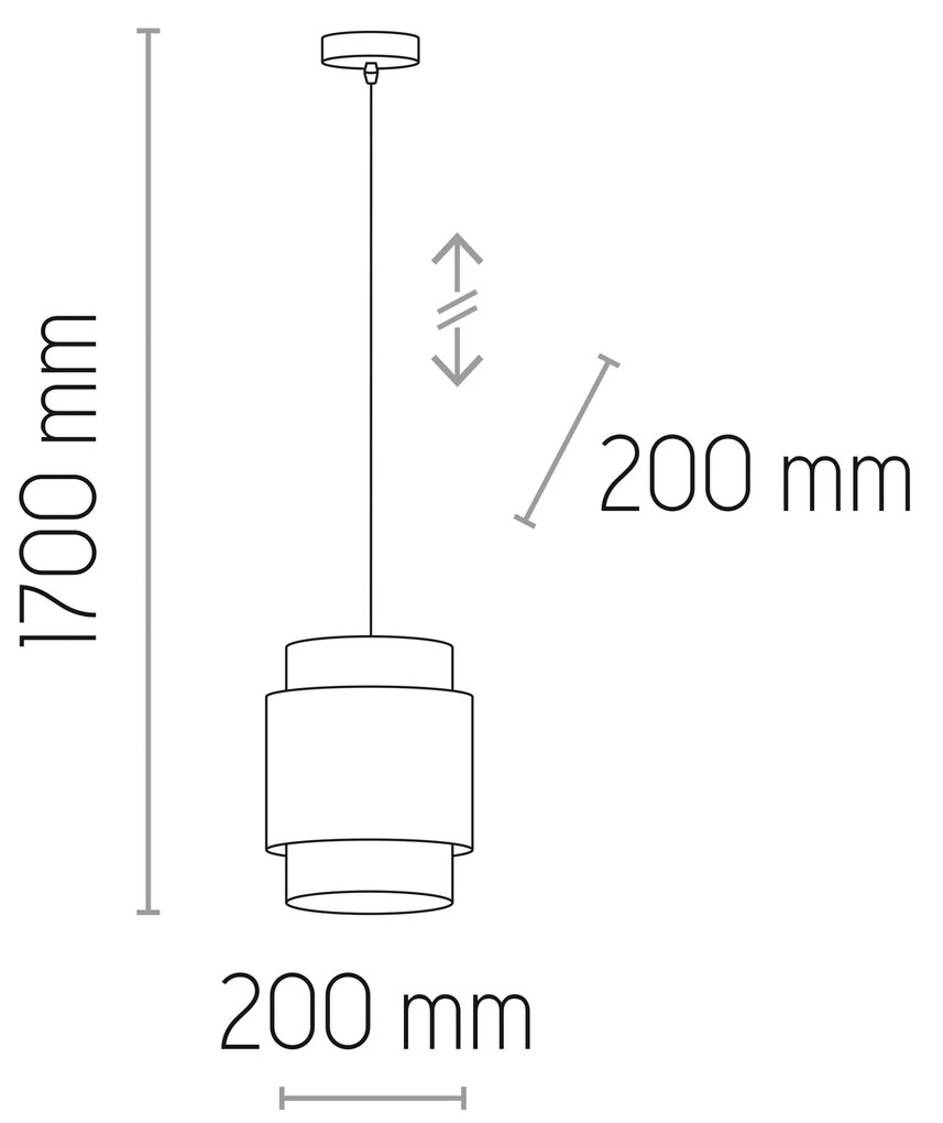 TK-LIGHTING Závesný škandinávsky luster BOHO, 1xE27, 60W, okrúhly, čierny