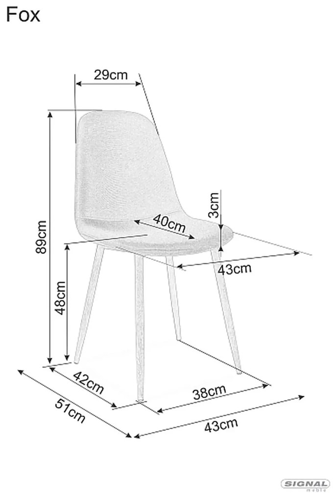 Čalouněná jídelní židle Fox béžová