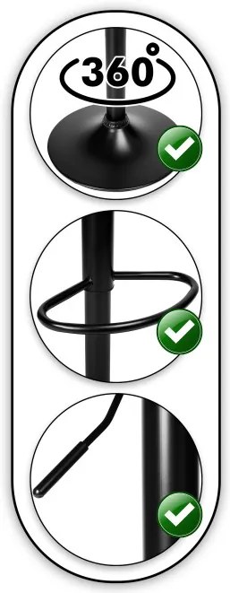 Barová stolička COFTON zamatová, béžová / čierna