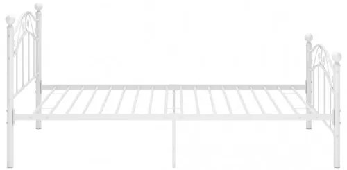 vidaXL Posteľný rám biely kovový 100x200 cm-