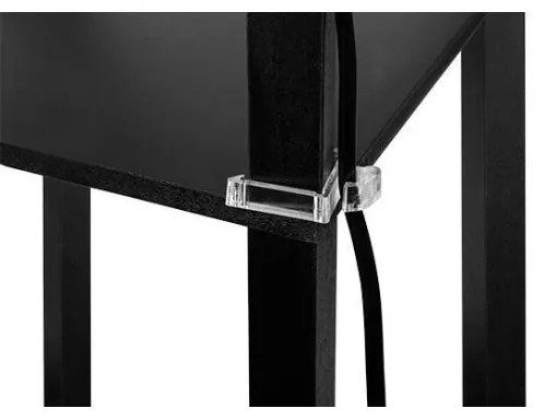 Stojacia lampa s poličkami 1xE27/60W/230V čierna/biela