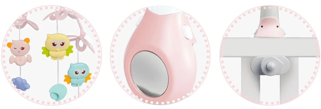 Ricokids Detský kolotoč s projektorom RK-813 ružový