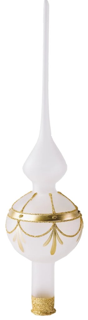 Bella Rose Sklenená vianočná špica na stromček Mat