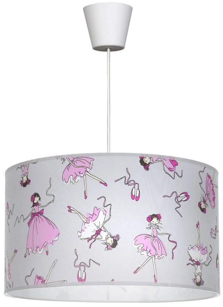 Detské závesné svietidlo Cone, 1x textilné tienidlo so vzorom (výber z 9 vzorov)