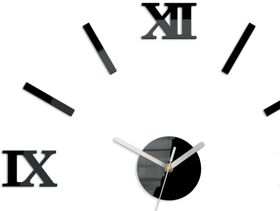 Nástěnné samolepící hodiny Numero 49 cm černé