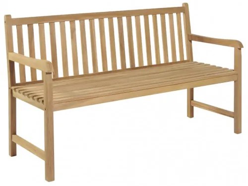 vidaXL Záhradná lavička s červenou podložkou 150 cm tíkový masív-