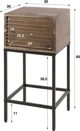 Nočný stolík 20-86 Line Drevo Acacia - Komfort-nábytok