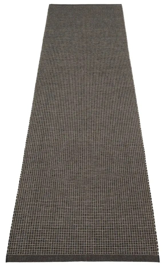 Antracitový vnútorný a vonkajší behúň 70x300 cm Emm Black Linen – Pappelina