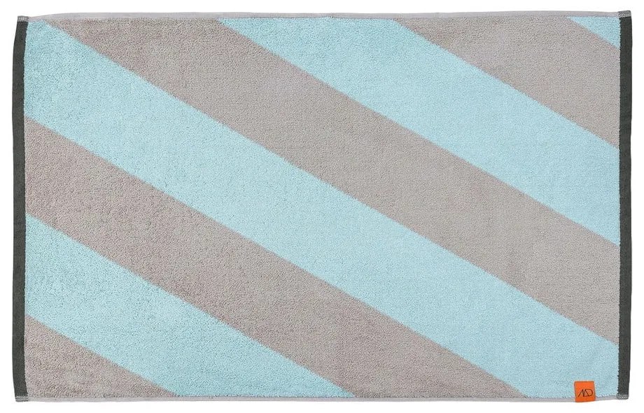 Kúpeľňová predložka z bio bavlny v mentolovej farbe 50x80 cm Diagonal - Mette Ditmer Denmark