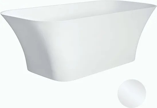 Besco Voľne stojaca vaňa z liateho mramoru Assos S-Line 160x70 BESCO-Typ výpuste: Click-Clack s horným čistením, čierna, BESCO-Rozmery: 160x70, BESCO…