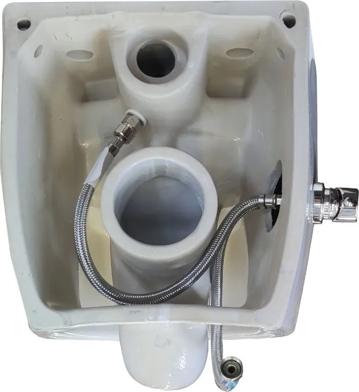 Isvea Isvea, SENTIMENTI CLEANWASH závesná WC misa, integrovaný ventil a bidetová spŕška, Rimless, 36x51cm, biela, 10ARS1010
