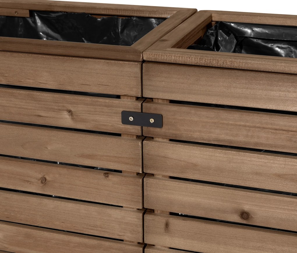 Oddeľovacia stena s kvetináčmi »Tinus« s odkladacím priestorom