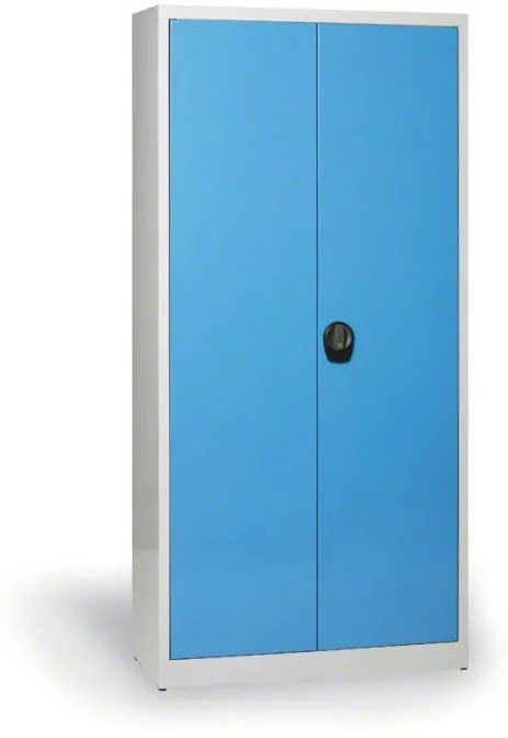 Zváraná skriňa JUMBO, 1950 x 1200 x 800 mm, sivá/modrá
