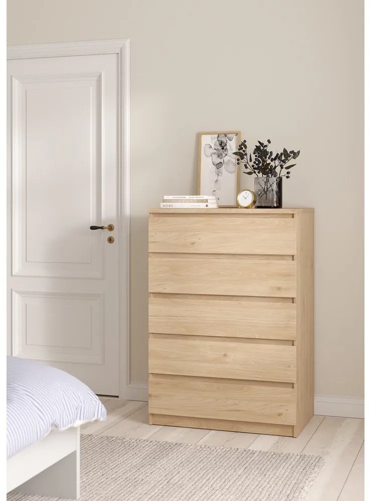 Komoda v dekore duba v prírodnej farbe 77x111x50 cm Naia – Tvilum