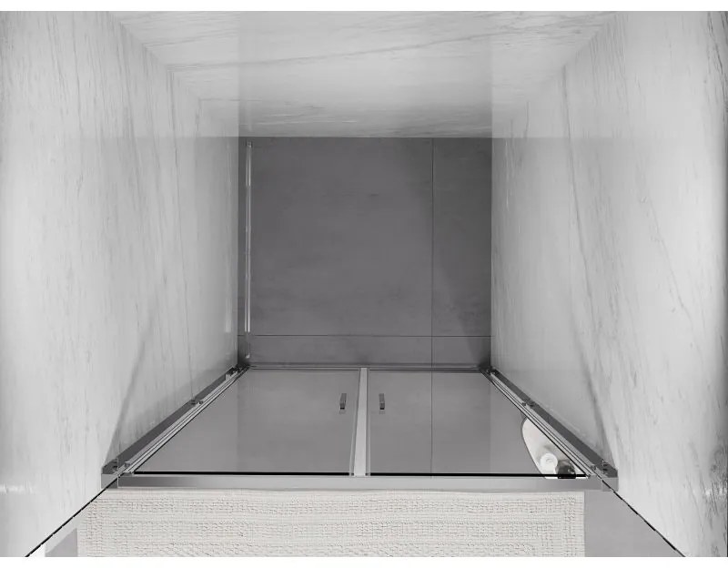 Mexen Exo, dvojkrídlové sprchové dvere 90x200 cm, 6mm číre sklo, chrómový profil, 814-090-000-01-00