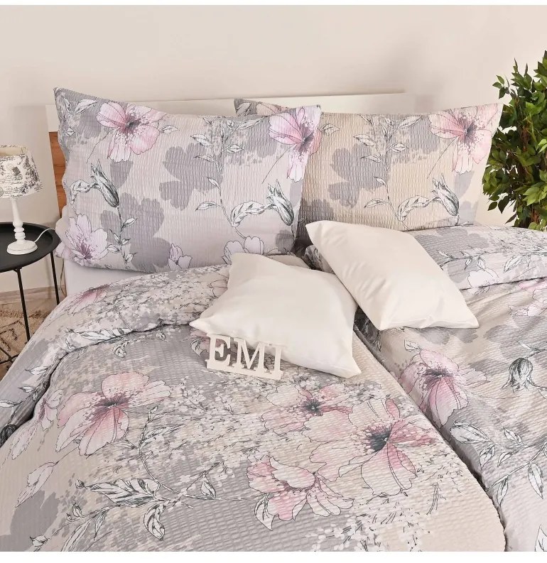 Obliečky krepové Isadora ružové EMI, Štandardný set jednolôžko obsahuje 1x 140x200 + 1x 70x90