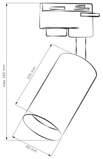 Bodové svietidlo do lištového systému MARIBEL 3xGU10/10W/230V +1 m lištový systém