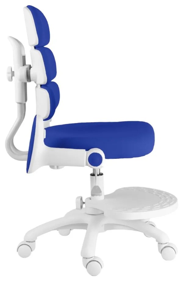 Detská rastúca stolička Neoseat KIDDY THREE — látka, prateľný poťah, tmavo modrá