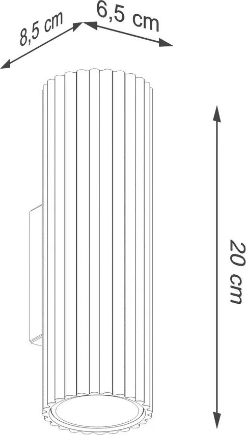 Taupe kovové nástenné svietidlo ø 6,5 cm Gleam – Sollux