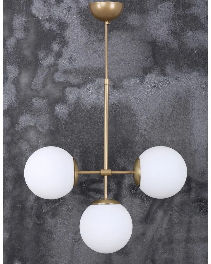 Biele/v zlatej farbe závesné svietidlo so skleneným tienidlom ø 15 cm Seagull – Squid Lighting