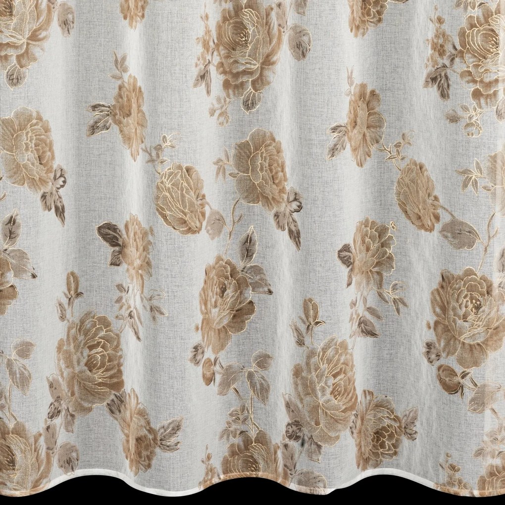 ZÁVES NA KRÚŽKOCH MELA 140X250 CM KVETY