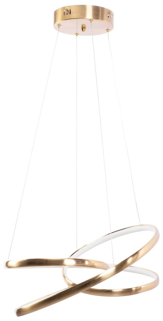 Toolight Toolight, LED závesné svietidlo 50cm, 32W, G005-CP, zlatá lesklá, OSW-09746
