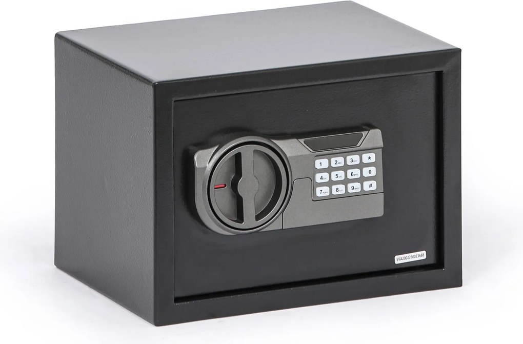 Nábytkový sejf s elektronickým zámkom a LCD displejom, 250 x 350 x 250 mm