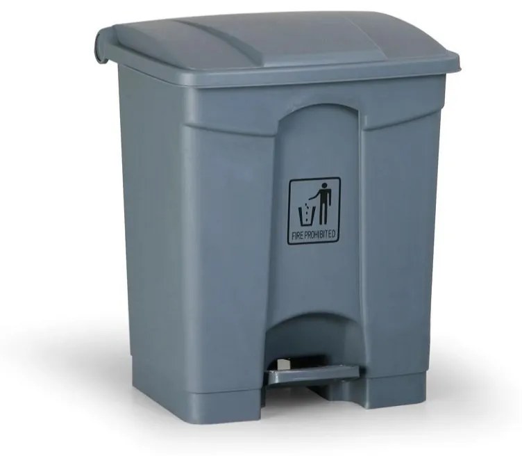 Nášľapný viacúčelový kôš na odpadky 45 l, 390 x 360 x 590 mm, sivá