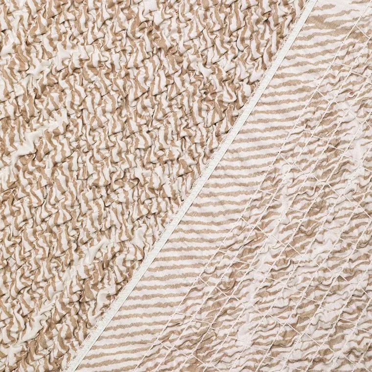 Bielastické poťahy BRILLANTE béžové sedačka s otomanom vpravo (š. 170 - 300 cm)