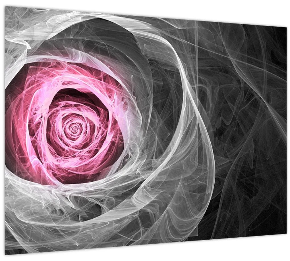 Obraz - Abstraktné ruže, fuchsiová (70x50 cm)