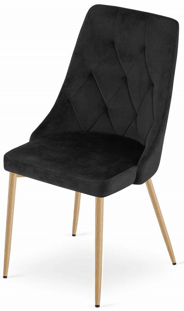 Stolička IMOLA - čierny zamat / nohy vo farbe dreva x 1 9401 71 00 00